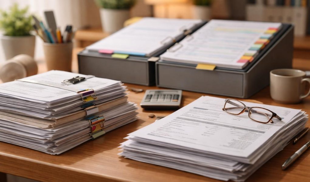 table-documents-classeur-arriere-plan
