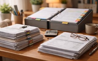 table-documents-classeur-arriere-plan