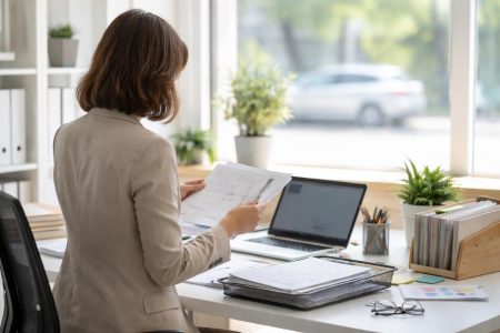 personne-dos-triant-documents-bureau-lumineux