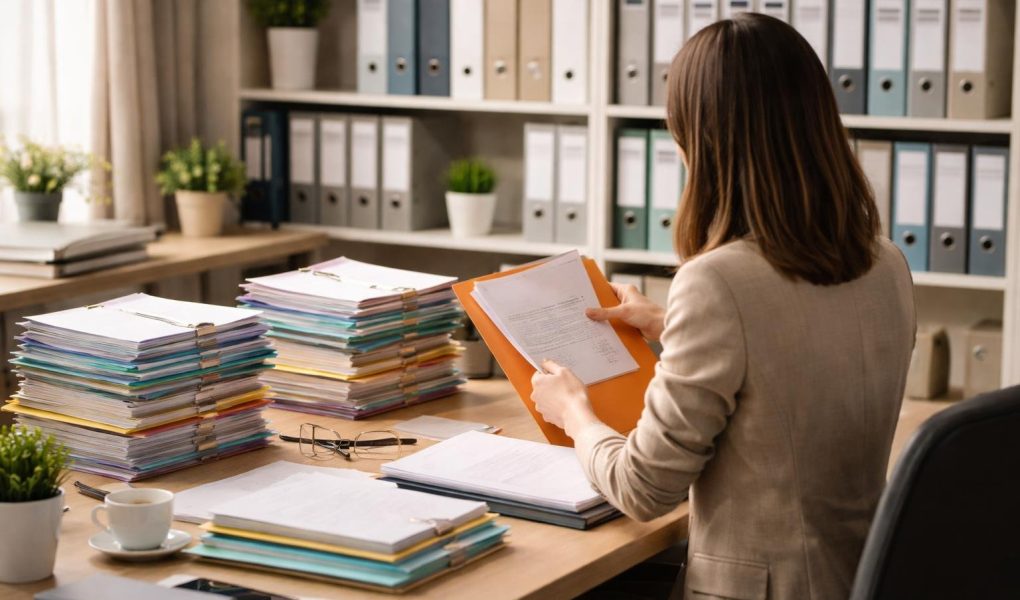 bureau-documents-personne-dossiers-etagere