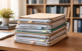 dossiers-bureau-bois-bibliotheque-livres