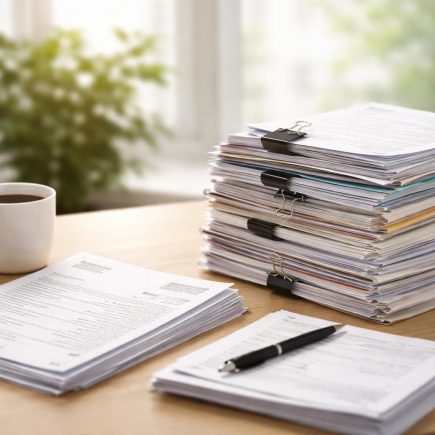 comptoir-documents-tasse-cafe-plante